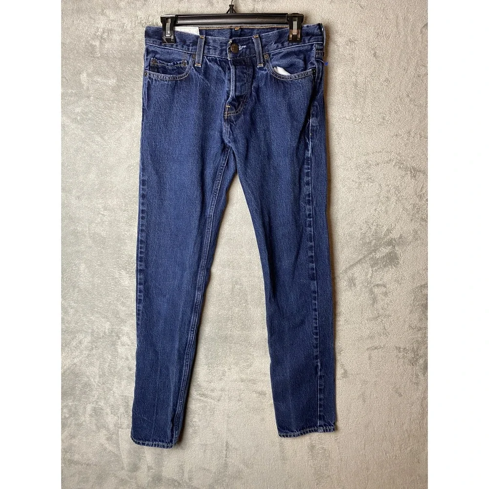 Hollister Men's Jeans W29 L32 Blue Denim Button Fly